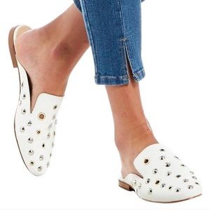 GIANNI BINI Studded Leather Mules